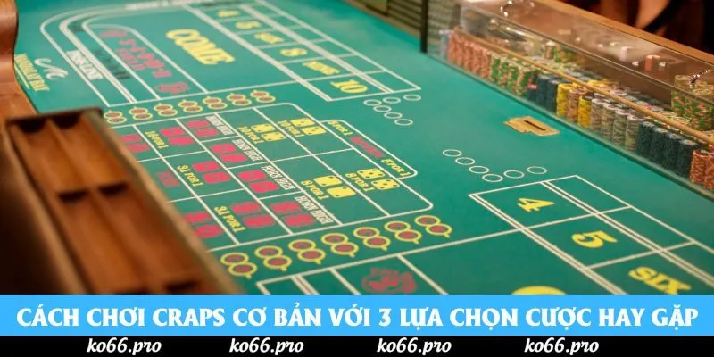 Cách Chơi Craps Cơ Bản Với 3 Lựa Chọn Cược Hay Gặp