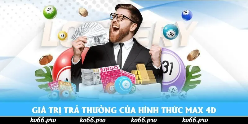 Giá trị trả thưởng của hình thức Max 4D